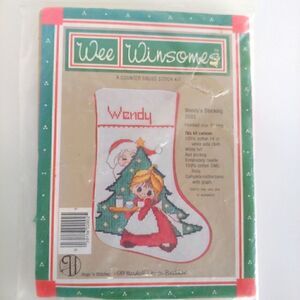 Wee Winsomes Counted Cross Stitch Stocking Kit Wendy's Stocking New Sealed 1984